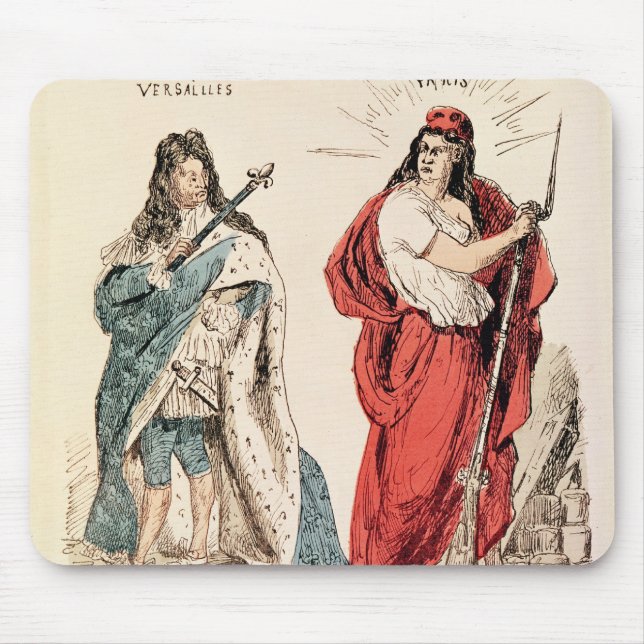 Paris and Versailles Glaring at Each Other, 1871 Mouse Pad (Front)
