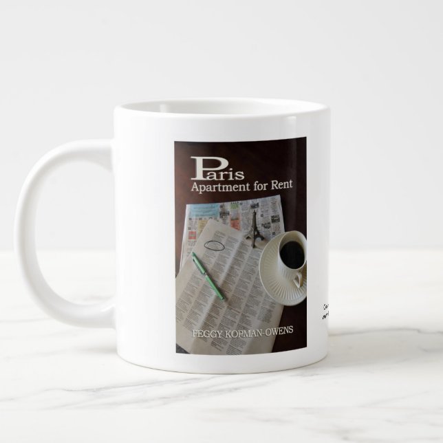 "Paris Apartment for Rent"  Large Coffee Mug (Left)