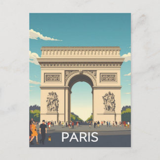 Paris Arc de Triomphe Postcard