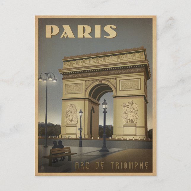 Paris - Arc De Triomphe Postcard (Front)