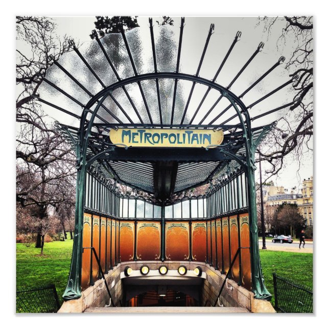 Paris Art Nouveau Hector Guimard Metro - Photo Print (Front)
