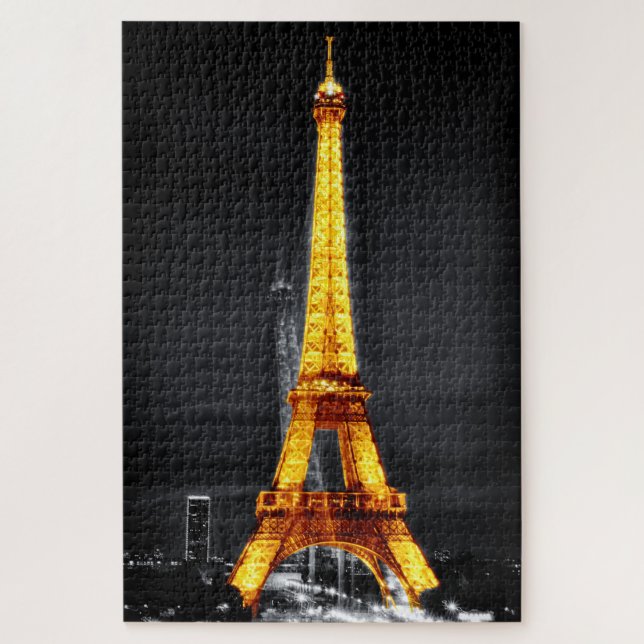 Paris at Night & Eiffel Tower Ghost /surreal art Jigsaw Puzzle (Vertical)