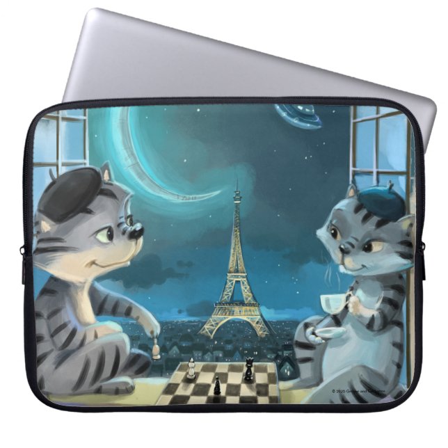 Paris at Night Laptop Sleeve (Various Sizes) (Front)