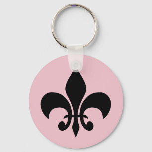 Paris at Night Pink Key Chain