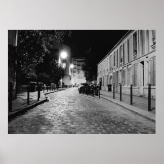 Paris at night poster