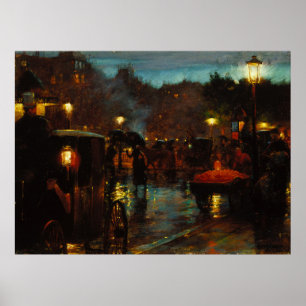 Paris at Night Poster