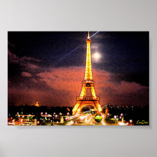 Paris at Night Poster