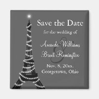 Paris at Night Save the Date Magnet