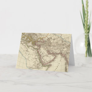 Paris atlas map holiday card