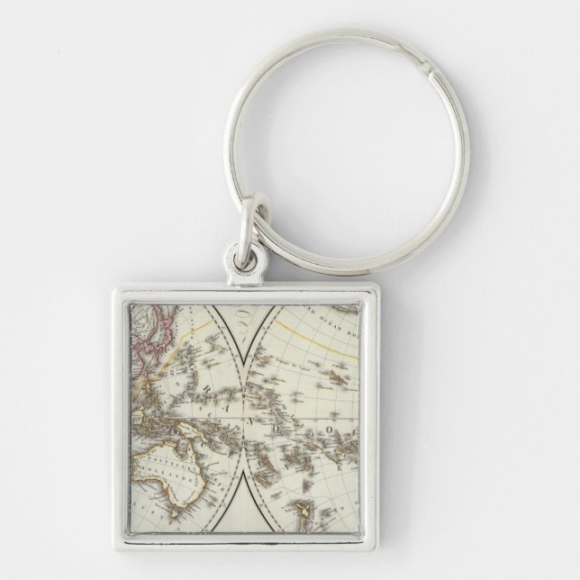 Paris Atlas Map Key Ring (Front)