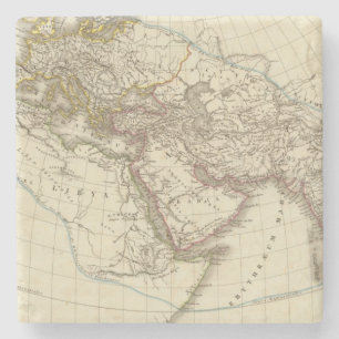 Paris atlas map stone coaster