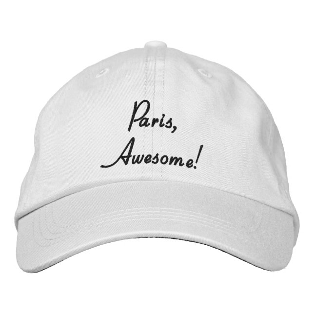 Paris, Awesome! Quote Adjustable Cap (Front)