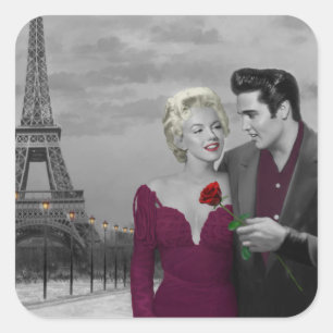 Paris B&W Square Sticker
