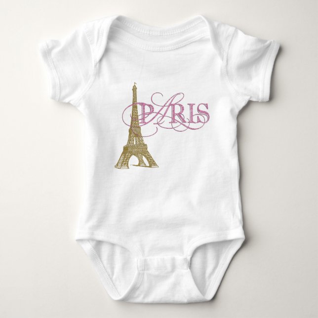 Paris Baby Girl Bodysuit (Front)
