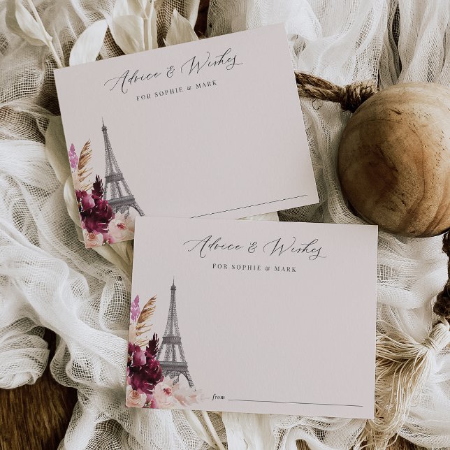 Paris Baby Shower Advice & Wishes Card (Creator Uploaded)