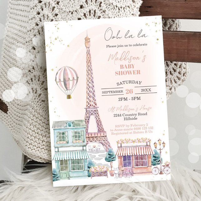 Paris Baby Shower Invitation (Creator Uploaded)
