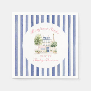 Paris Baby Shower Parisian Cafe Tea Party Napkin