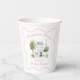 Paris Baby Shower Parisian Cafe Tea Party Paper Cups