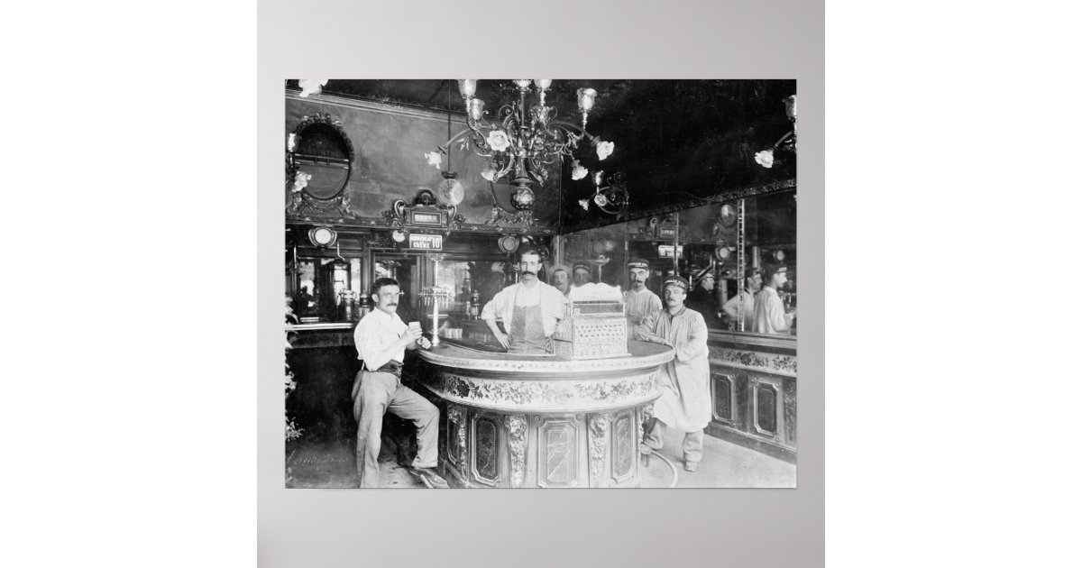 Paris Bar, 1895. Vintage Photo Poster | Zazzle.co.nz