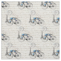 Paris Bicycle Forgetmenot Fabric