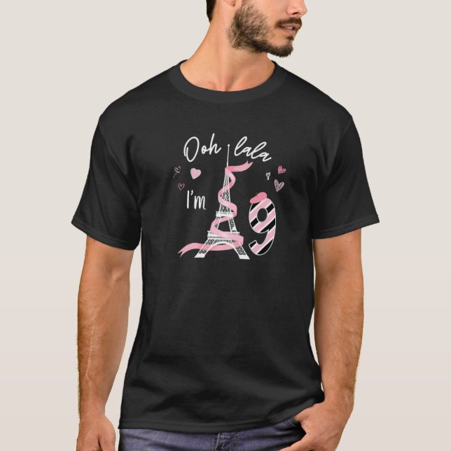 Paris Birthday Theme Party Eiffel Tower 8Th 5Th 9T T-Shirt (Front)