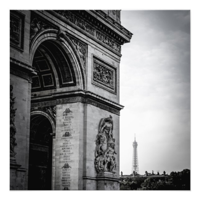 Paris Black & White Photo Print (Front)