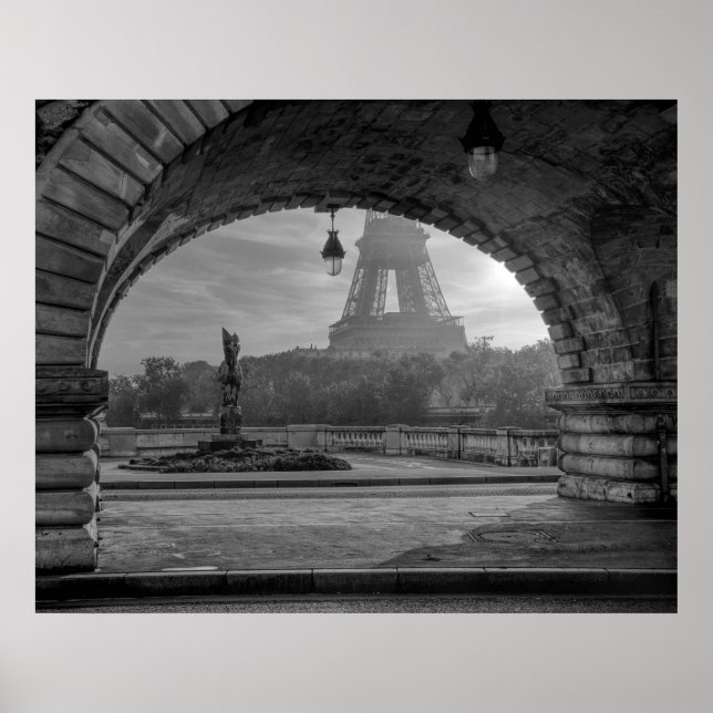 Paris Black & White Print Poster (Front)