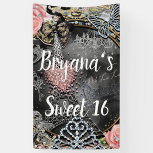 Paris Bling Glamour Sparkle France Party Banner