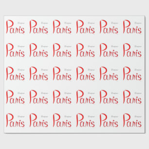 PARIS Bonjour (Hello) Wrapping Paper