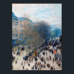 Paris Boulevard, Claude Monet Poster<br><div class="desc">Oscar-Claude Monet (14 November 1840 – 5 December 1926) was a French painter, a founder of French Impressionist painting and the most consistent and prolific practitioner of the movement's philosophy of expressing one's perceptions before nature, especially as applied to plein air landscape painting. The term "Impressionism" is derived from the...</div>