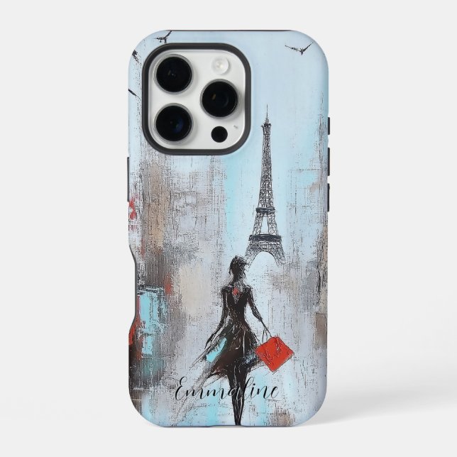 Paris Bound Woman  iPhone Case (Back)