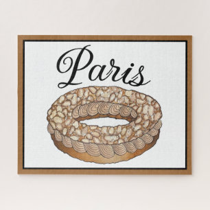 Paris Brest Choux Pastry French Patisserie France Jigsaw Puzzle