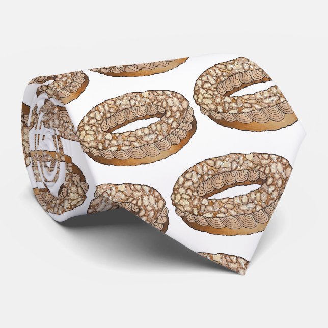 Paris Brest Choux Pastry French Patisserie France Tie (Rolled)