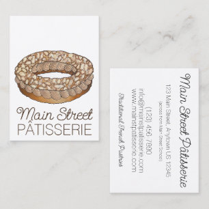 Paris Brest Pastry French Patisserie Bakery Chef Business Card
