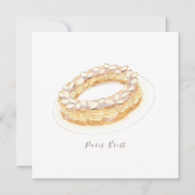 Paris-Brest watercolor Card (Front)