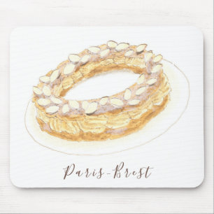 Paris-Brest watercolor Mouse Pad