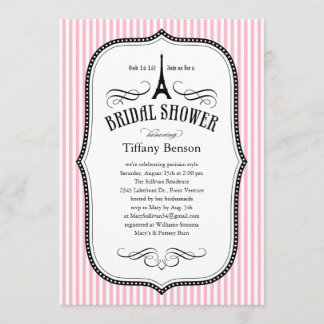 Paris Bridal Shower Invitations