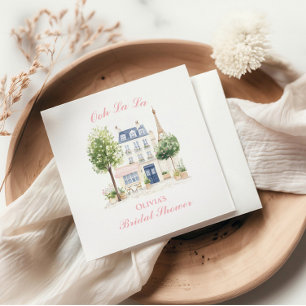 Paris Bridal Shower Parisian Cafe Napkin
