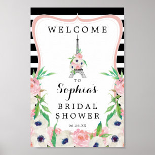 Paris Bridal Shower Welcome Sign