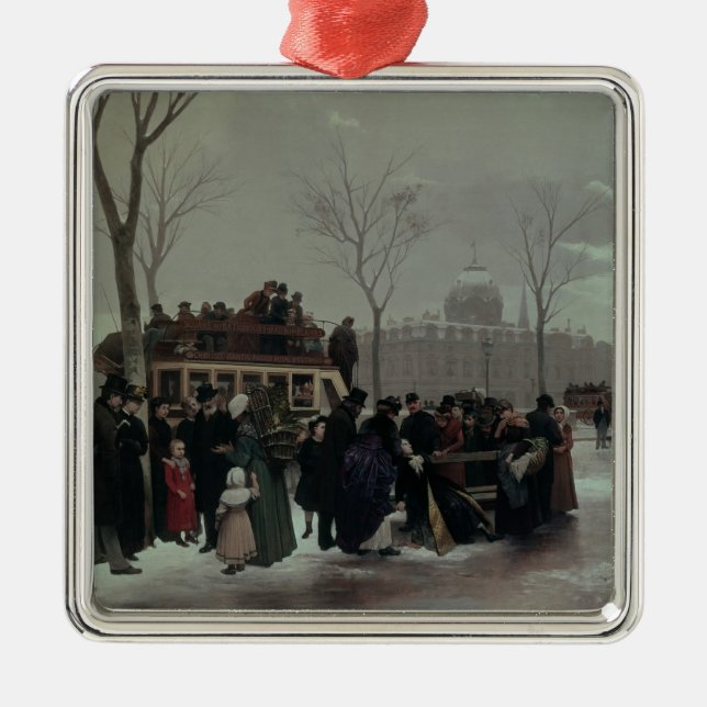 Paris Bus Accident Metal Tree Decoration (Front)