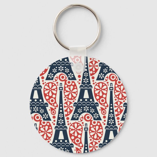 Paris Button Keychain (Front)