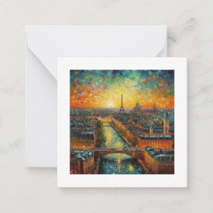 Paris by night van Gogh style Card