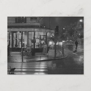 Paris Cafe at Night Postcard