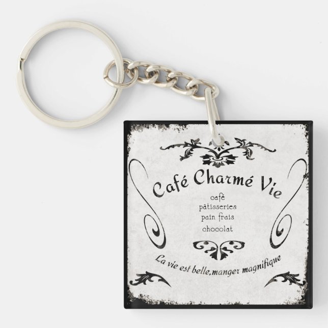 Paris Cafe Keychain (Front)