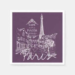 Paris cafe napkin