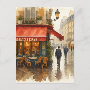 Paris Café Postcard