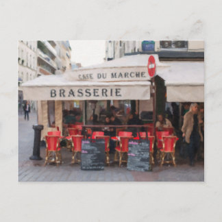 Paris Cafe Postcard - Paris, France