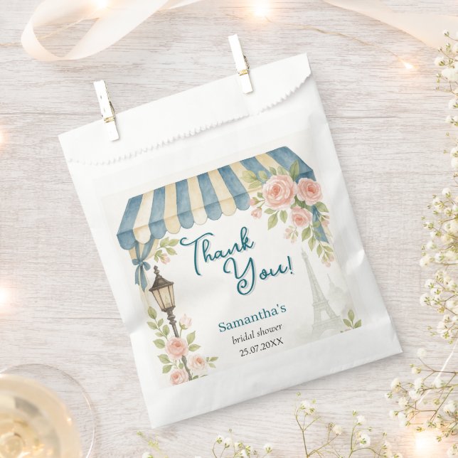 Paris Cafe She Said Oui Bridal Shower  Favour Bags (Clipped)