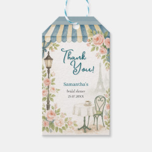 Paris Cafe She Said Oui Bridal Shower Gift Tags