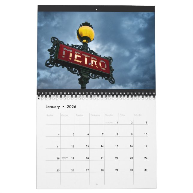 Paris Calendar 2014 (Jan 2026)